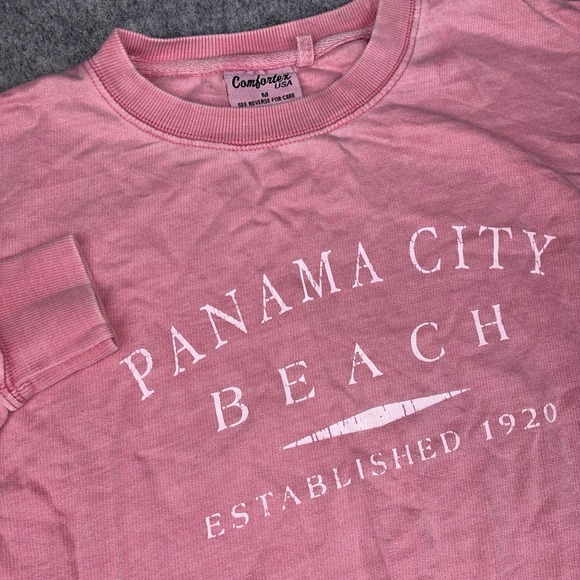 Comfortex Tops - Panama City Beach Sweatshirt Women's Medium Pink Comfortex USA Florida Graphic